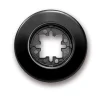 Interrupteur|Prise*Fontini Plaque, Do, Simple, Porcelaine noir, Interrupteur et Prise, L10cm, H10cm -