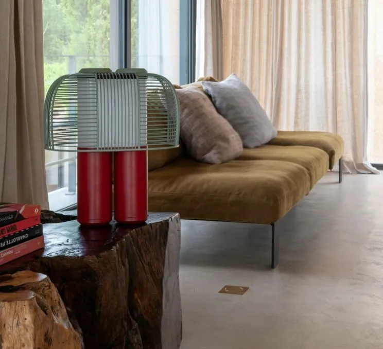 Prise, Bubox Line, Simple, Laiton brut brossé, Prise de sol x1, L11,5cm, H11,5cm - Modelec