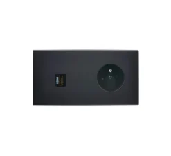 Prise, Confidence, Double horizontal, Noir mat, Prise-2P+T x1, Prise-HDMI x1, L15,1cm, H8cm - Modelec