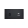 Prise, Confidence, Double horizontal, Noir mat, Prise-HDMI x1, Prise-USB A/C x1, L15,1cm, H8cm - Modelec