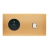 Prise, Confidence, Double horizontal, Prise-2P+T x1, Prise-RJ45 x1, Noir, L15,1cm, H8cm - Modelec