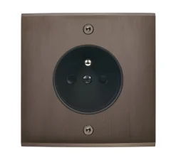 Prise*Modelec Prise, Confidence, Simple, Canon de fusil, Prise-2P+T x1, Noir, À vis, L8cm, H8cm -