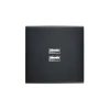 Prise*Modelec Prise, Confidence, Simple, Noir mat, Prise USB A x2, L8cm, H8cm -