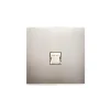 Prise, Confidence, Simple, Nickel satiné, Prise-RJ45 x1, L8cm, H8cm - Modelec