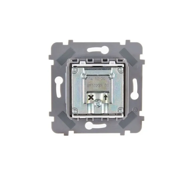 Prise*Modelec Prise, Confidence, Simple, Vieux bronze, Prise TV-FM-SAT, L8cm, H8cm -