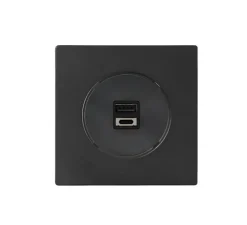 Prise*Fontini Prise ,DOM, Simple, prise-USB-A, prise-USB-C, L8,6cm, H8,6cm -