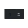 Prise*Modelec Prise, Désir, Double horizontal, Noir mat, Prise-HDMI x1, Prise-USB A/C x1, L15,1cm, H8cm -