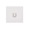 Prise, Désir, Simple, Blanc mat, Prise-RJ45 x1, L8cm, H8cm - Modelec