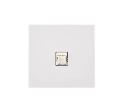 Prise, Désir, Simple, Blanc mat, Prise-RJ45 x1, L8cm, H8cm - Modelec