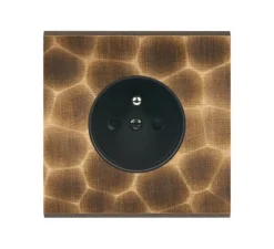 Prise, Fascination, Simple, Onde, Prise-PC x1, Noir, L8cm, H8cm - Modelec