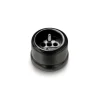 Prise*Fontini Prise, Garby, Simple, Prise-PC x1, Sans passe-câble, Porcelaine noir, L8,5cm, H9,4cm -