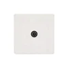 Prise*Modelec Prise, Hitera, Simple, Blanc terrazzo, Prise-TV x1, L8,5cm, H8,5cm -