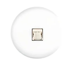 Prise*Modelec Prise, Iris, Simple, Blanc satin, Prise-RJ45 x1, Blanc, L8cm, H8cm -