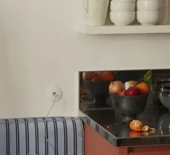 Prise*Modelec Prise, Iris, Simple, Blanc soft touch, Prise-USB A x2, L8cm, H8cm -