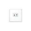 Prise*Jung Prise, LS 990, Simple, Blanc brillant, Prise-USB A/C x1, L8,1cm, H8,1cm -