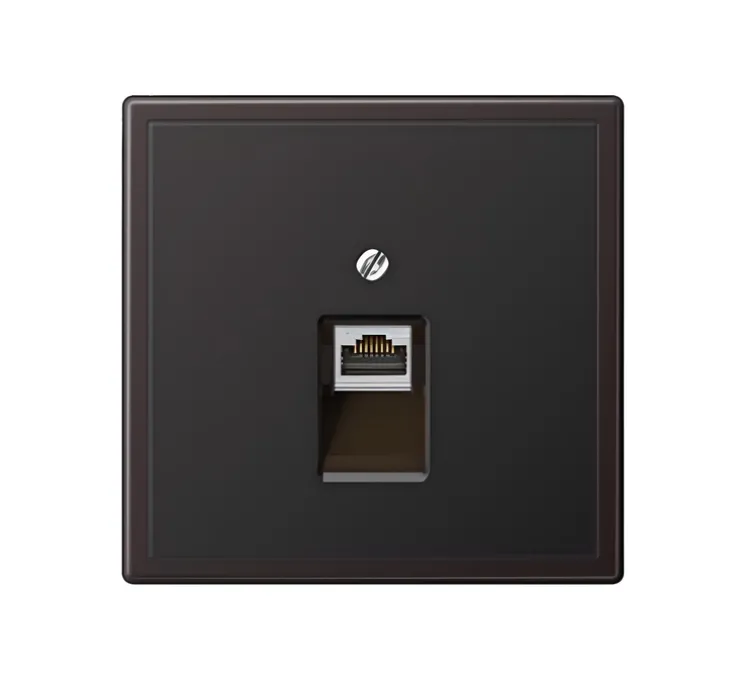 Prise, LS 990, Simple, Canon de fusil, Prise-RJ45 x1, L8,1cm, H8,1cm - Jung