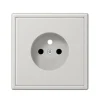 Prise*Jung Prise, LS 990, Simple, Gris clair, Prise-2P+T x1, L8,1cm, H8,1cm -