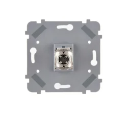 Prise, M, Simple, Acier verni STB, Prise-RJ45 Cat6A blindé x1, Noir, L8cm, H8cm - Modelec