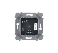 Prise, M, Simple, Blanc mat, Prise-USB A x2, L8cm, H8cm - Modelec