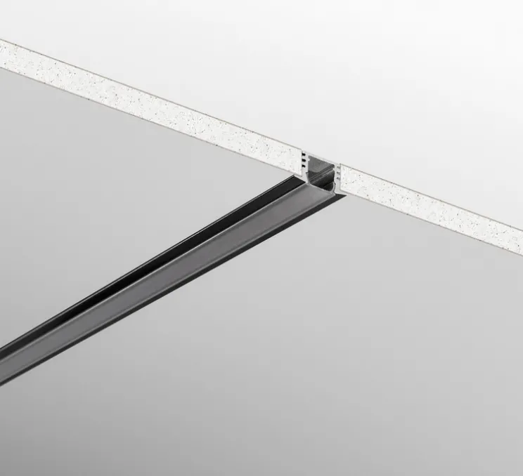 Profilé, Berlino, noir, L200cm, H1,2cm - Nedgis