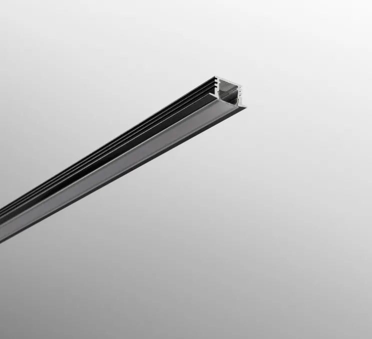 Profilé, Berlino, noir, L200cm, H1,2cm - Nedgis