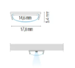 Profilé, Camelot, blanc, L200cm, H1,7cm - Nedgis
