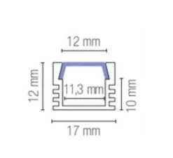 Profilé, Roma, blanc, L200cm, H1,2cm - Nedgis