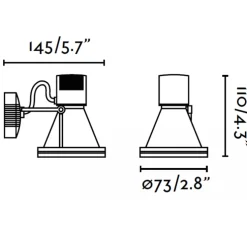 Projecteur, MINIPROJECT, gris, H19cm - FARO