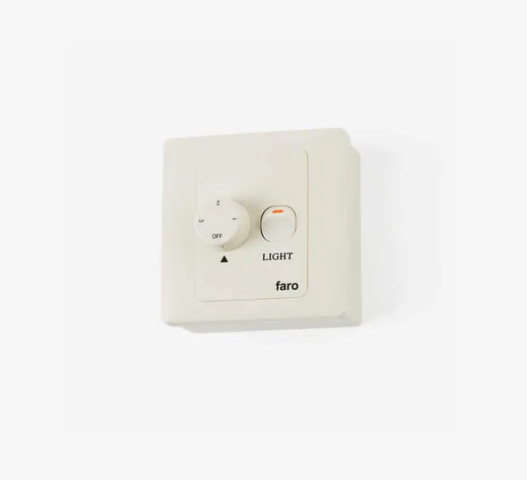 Régulateur de mur pour ventilateur, Fraser M, blanc, L9cm, H9cm - Faro
