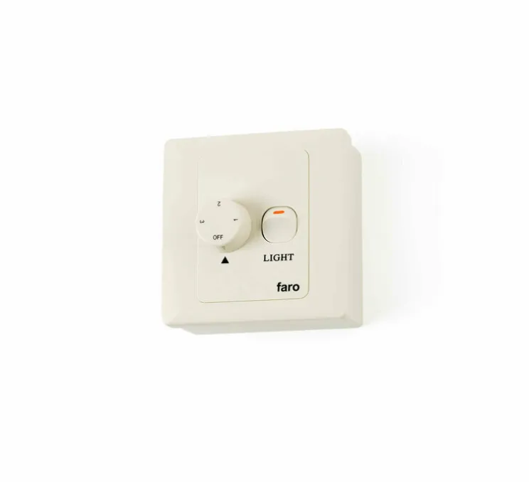 Régulateur de mur pour ventilateur, Fraser M, blanc, L9cm, H9cm - Faro
