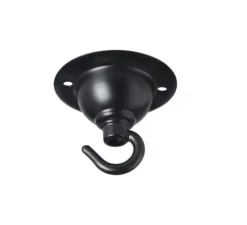 Rosace & Câble*Zangra Rosace avec crochet, ceilingcup, , Ø6,5cm, H5,5cm - noir