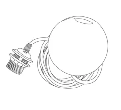Accessoires*Umage Rosace, Canopy Cannonball, , Ø12cm, Hcm - blanc