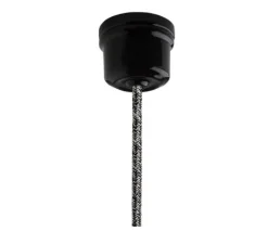 Rosace & Câble*Zangra Rosace, ceilingcup.004, , Ø6cm, H5cm - noir