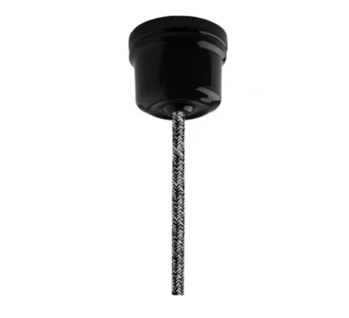 Rosace & Câble*Zangra Rosace, ceilingcup.004, , Ø6cm, H5cm - noir
