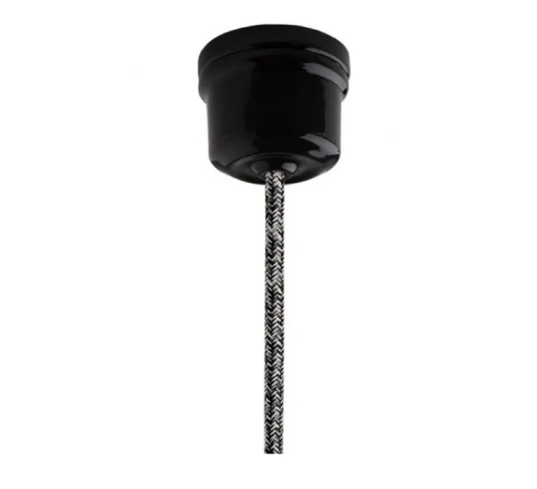 Rosace & Câble*Zangra Rosace, ceilingcup.004, , Ø6cm, H5cm - noir