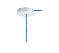 Rosace, en métal, blanc, sortie sur le côté,Ø10cm, H2.4cm - Zangra