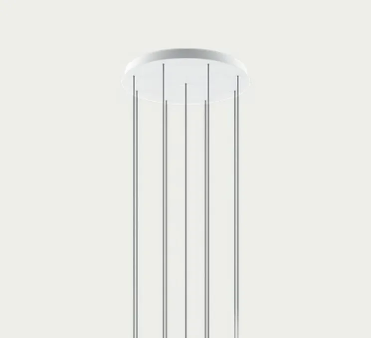 Rosace, multiple, 9 lights, blanc mat, Ø50cm, H4,2cm - Lodes