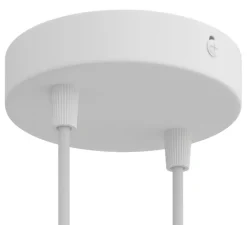 Rosace & Câble*Creative Cables Rosace multiple, série métal, 2 sorties, , Ø12cm, H2,5cm - blanc mat