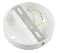 Rosace & Câble*Creative Cables Rosace multiple, série métal, 2 sorties, , Ø12cm, H2,5cm - blanc mat