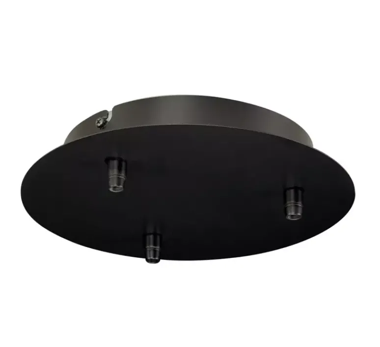 Rosace & Câble*SLV Rosace, Patère, en saillie, rosace, 3 sorties, noir, Fitu, Ø 22cm, H5,4cm - blanc