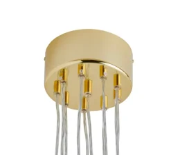 Rosace ronde multiple, Uva, 10 connexions, or brillant, Ø15,7cm, H15cm - Ebb and Flow