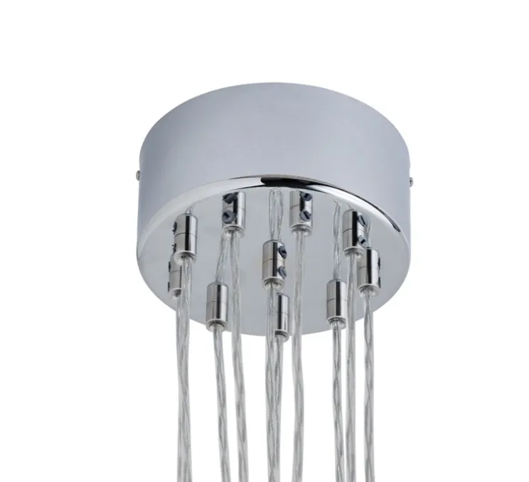 Rosace ronde multiple, Uva, 10 connexions, argent brillant, Ø15,7cm, H15cm - Ebb and Flow