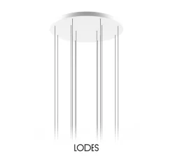 Rosace, Rosace 14 lights, blanc mat, Ø74cm, H4,2cm - Lodes