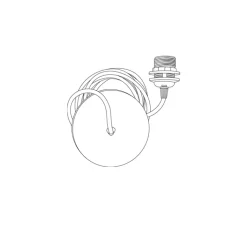 Rosace & Câble*Umage Rosace, Rosette, métal, , Ø14cm + douille E27, câble 2m - noir