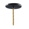 Rosace & Câble*Zangra Rosace simple, à encastrer, en porcelaine noir, Ø10 cm, H1cm -