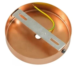 Rosace simple, série métal, avec sortie centrale, cuivre, Ø12cm, H17,5cm - Creative Cables