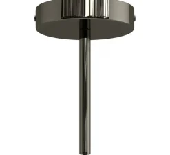 Rosace simple, série métal, avec sortie centrale, perle noire, Ø12cm, H17,5cm - Creative Cables