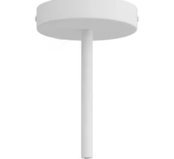 Rosace simple, série métal, avec sortie centrale, blanc mat, Ø12cm, H17,5cm - Creative Cables