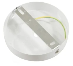 Rosace simple, série métal, avec sortie centrale, blanc mat, Ø12cm, H17,5cm - Creative Cables