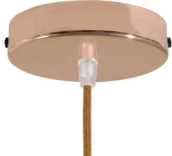 Rosace simple, série métal, avec sortie centrale, cuivre, Ø12cm, H2,5cm - Creative Cables